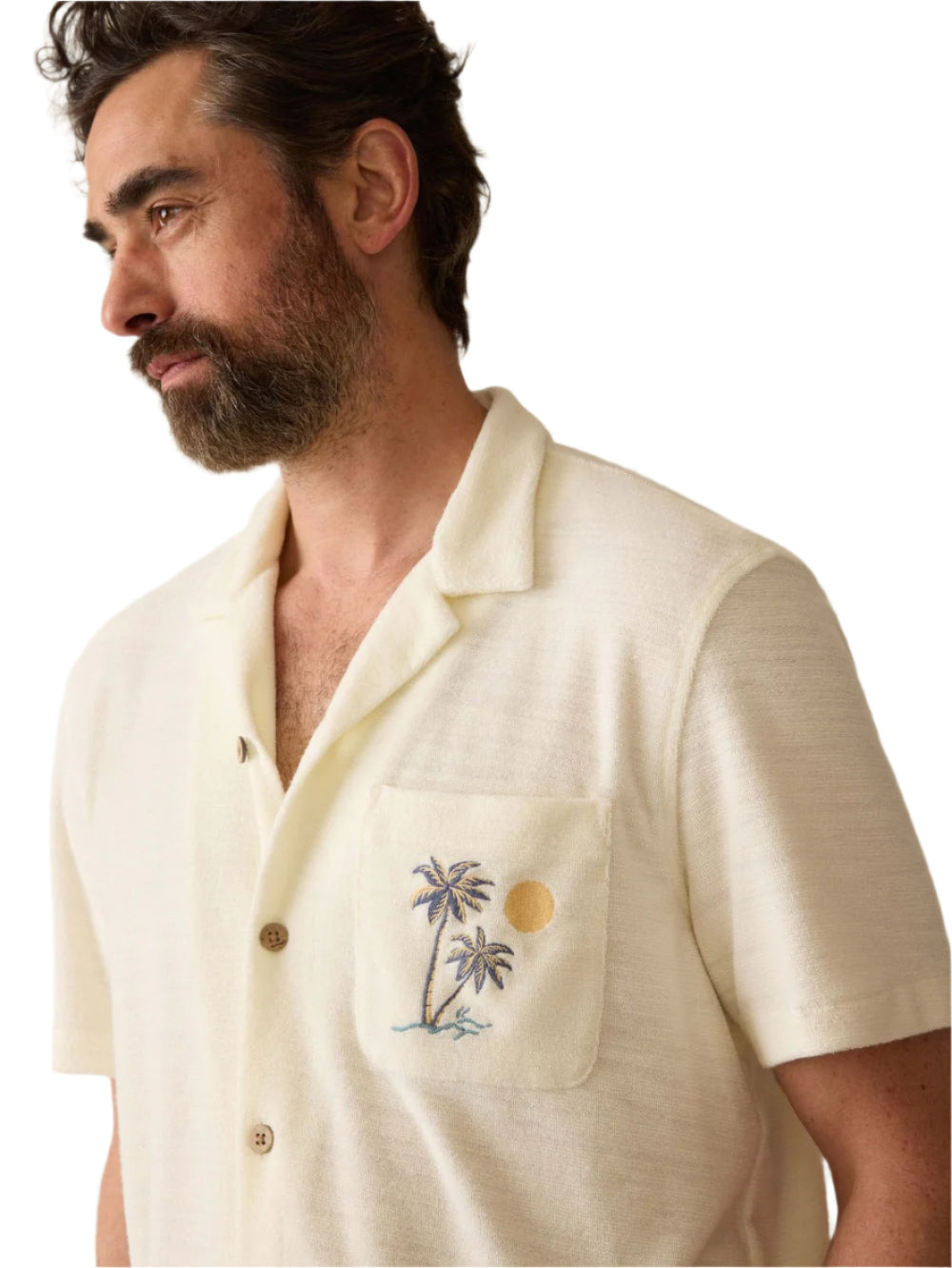 CABANA TOWEL TERRY SHORT SLEEVE SHIRT - SOUTH SAND BEACH