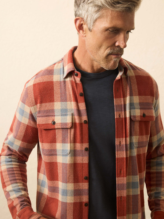 LEGEND SWEATER SHIRT - COPPER FALLS PLAID