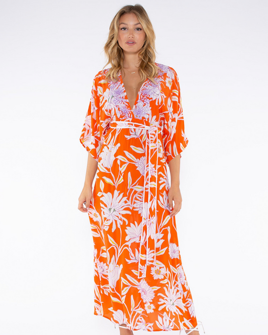 CORINA PRINTED DRESS - CIMBRONE ARANCIA