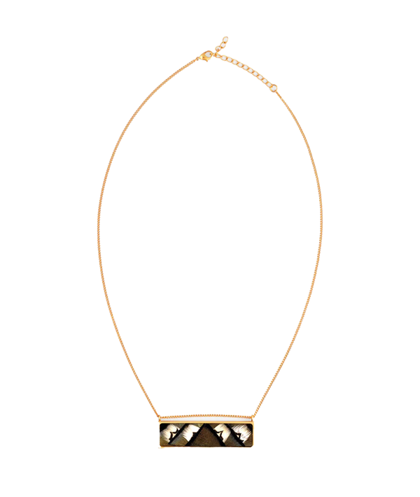 BRITTLEBANK FEATHER BAR NECKLACE