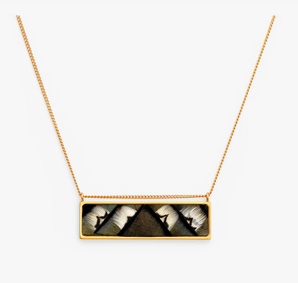 BRITTLEBANK FEATHER BAR NECKLACE