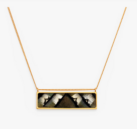 BRITTLEBANK FEATHER BAR NECKLACE