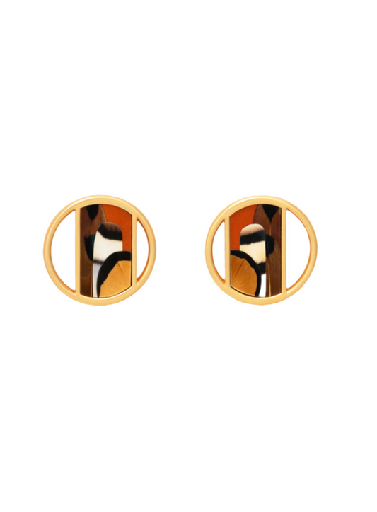 KAYCEE FEATHER CIRCLE EARRINGS