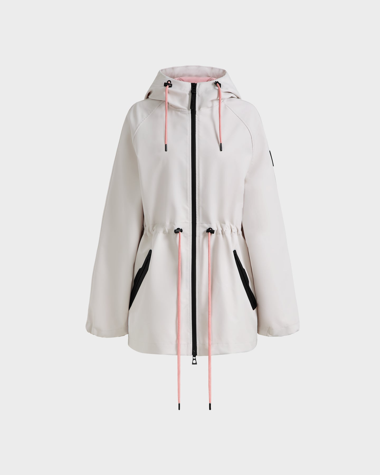 SOPHIE RAIN JACKET WITH CONTRAST TRIM - VANILLA
