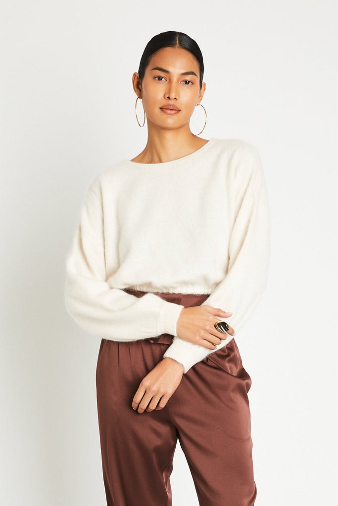 STEVIE CASHMERE SWEATER - MILK