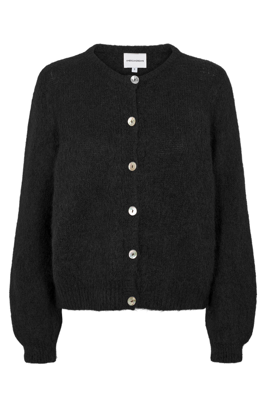SUSAN ALPACA CARDIGAN - BLACK