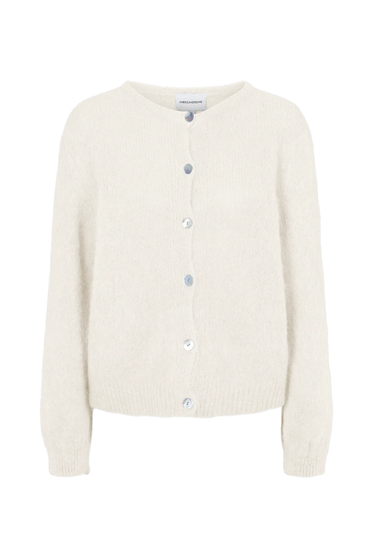 SUSAN ALPACA CARDIGAN - WHITE