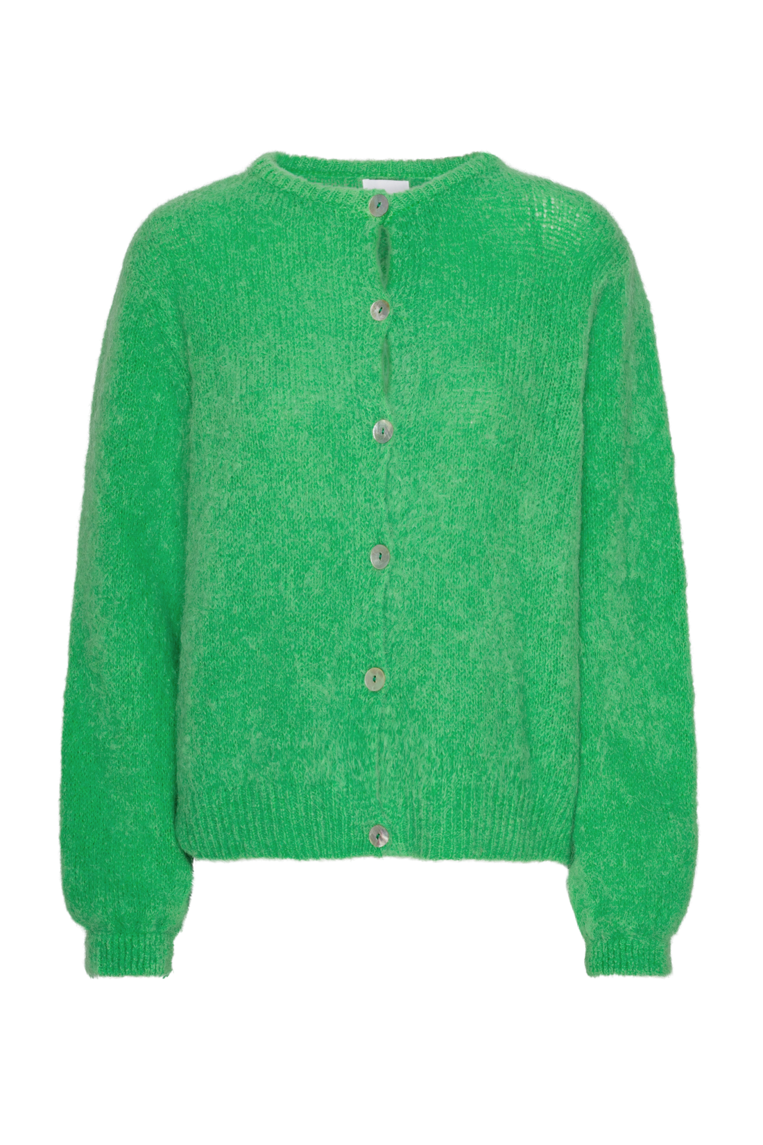 SUSAN ALPACA CARDIGAN - BRIGHT GREEN
