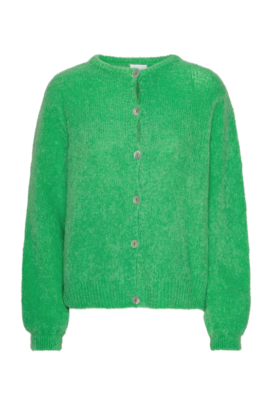 SUSAN ALPACA CARDIGAN - BRIGHT GREEN