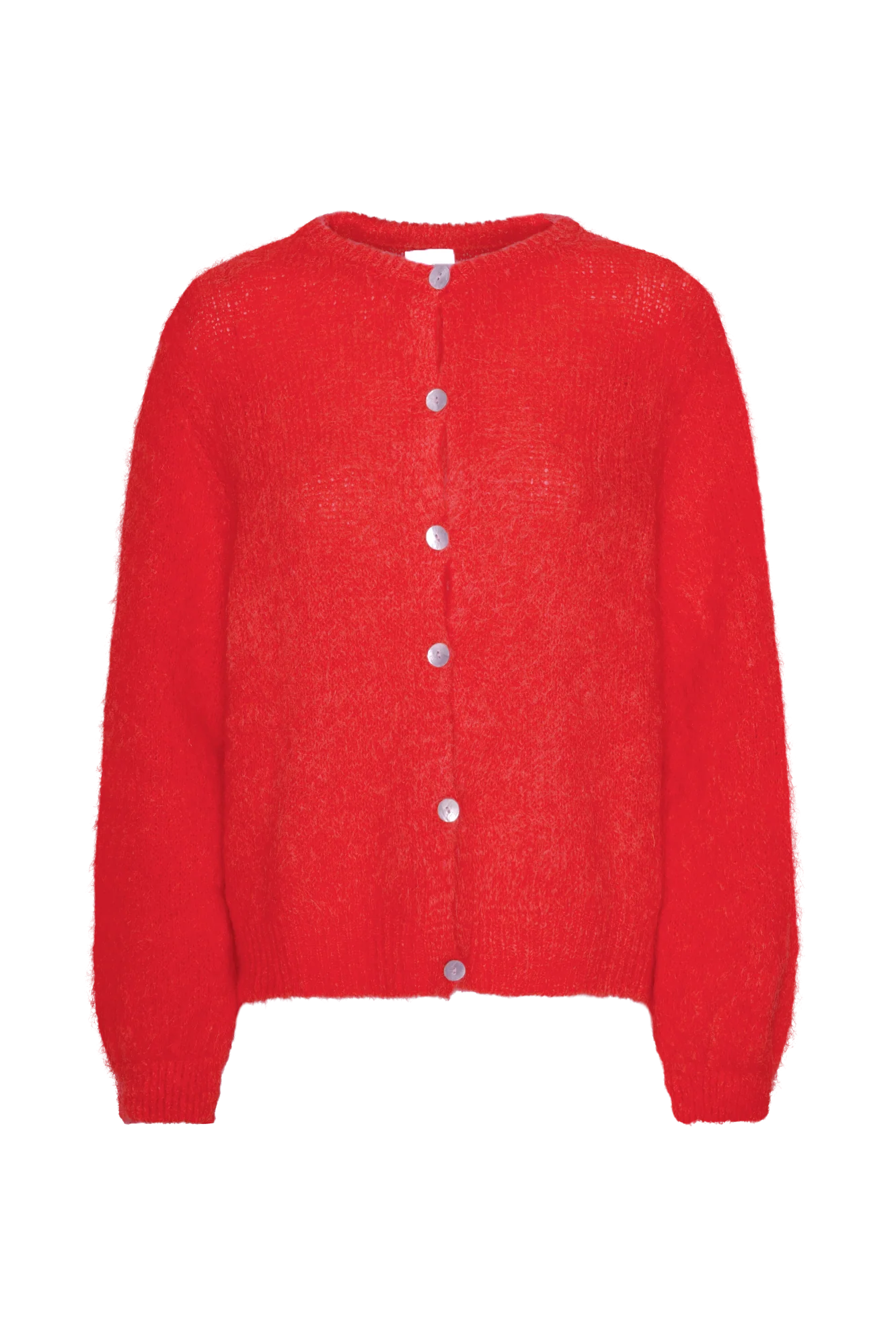 SUSAN ALPACA CARDIGAN - LIPSTICK RED