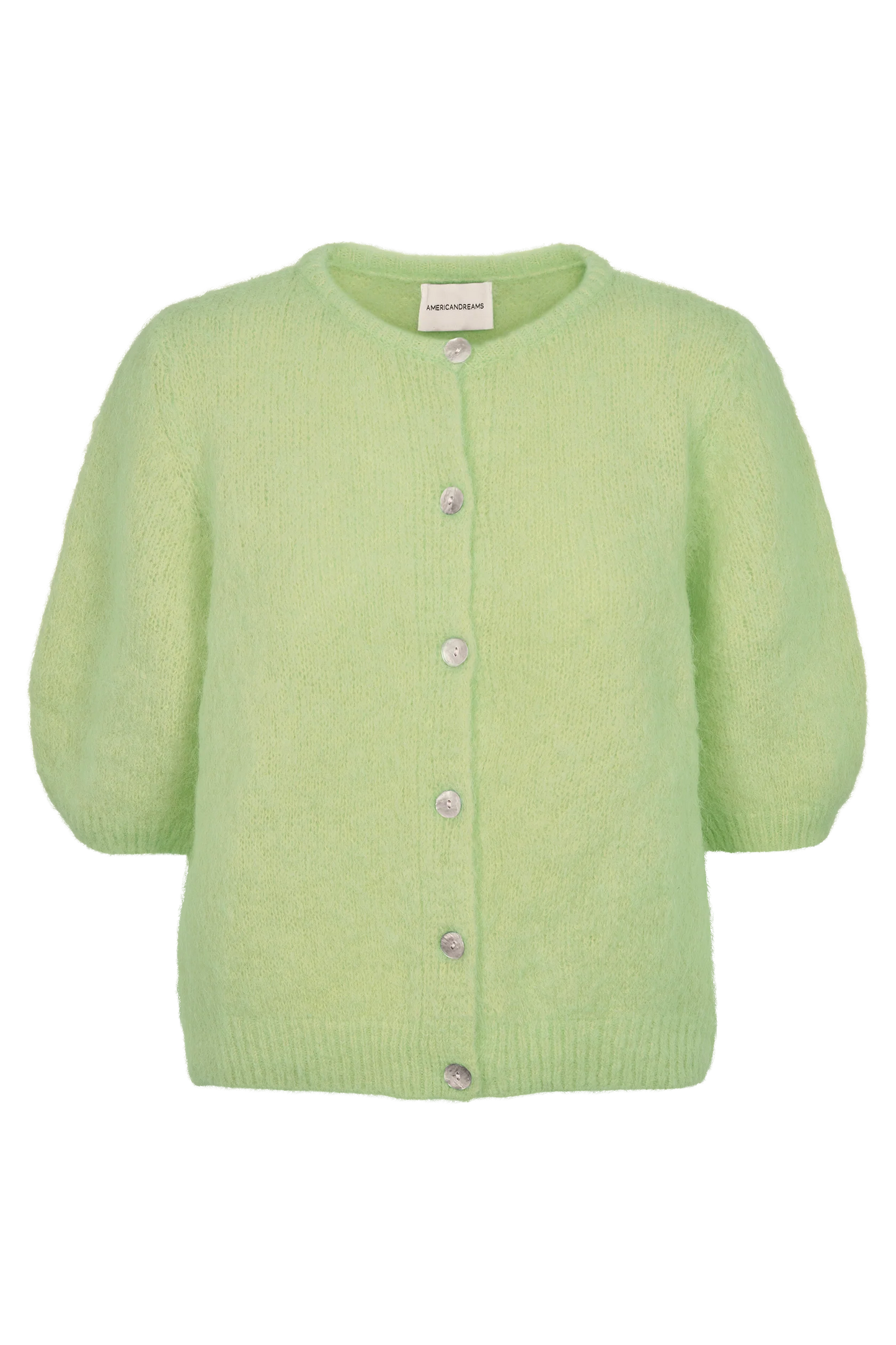 SUSAN SHORT SLEEVE CARDIGAN - TEA GREEN