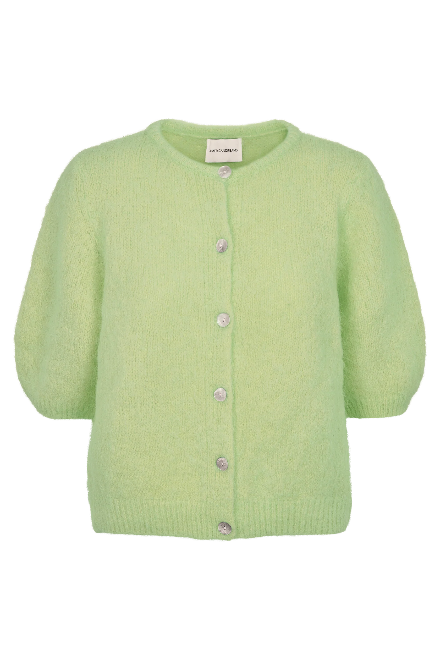 SUSAN SHORT SLEEVE CARDIGAN - TEA GREEN