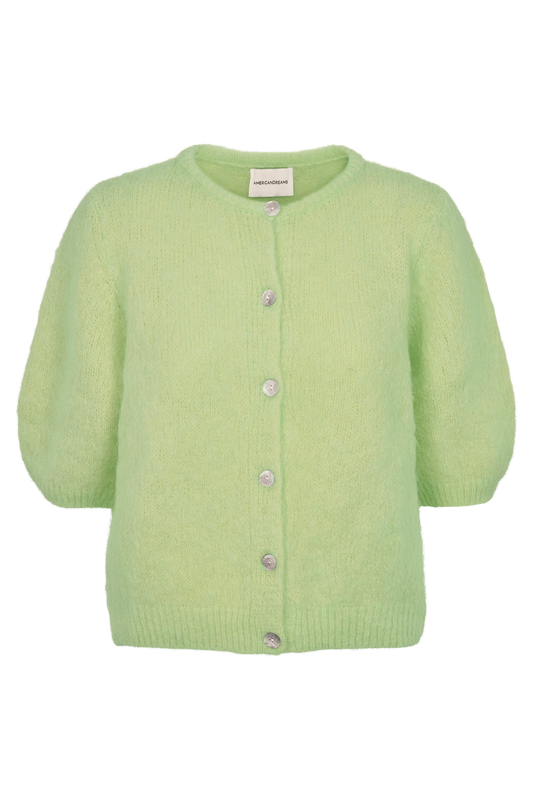 SUSAN SHORT SLEEVE CARDIGAN - TEA GREEN