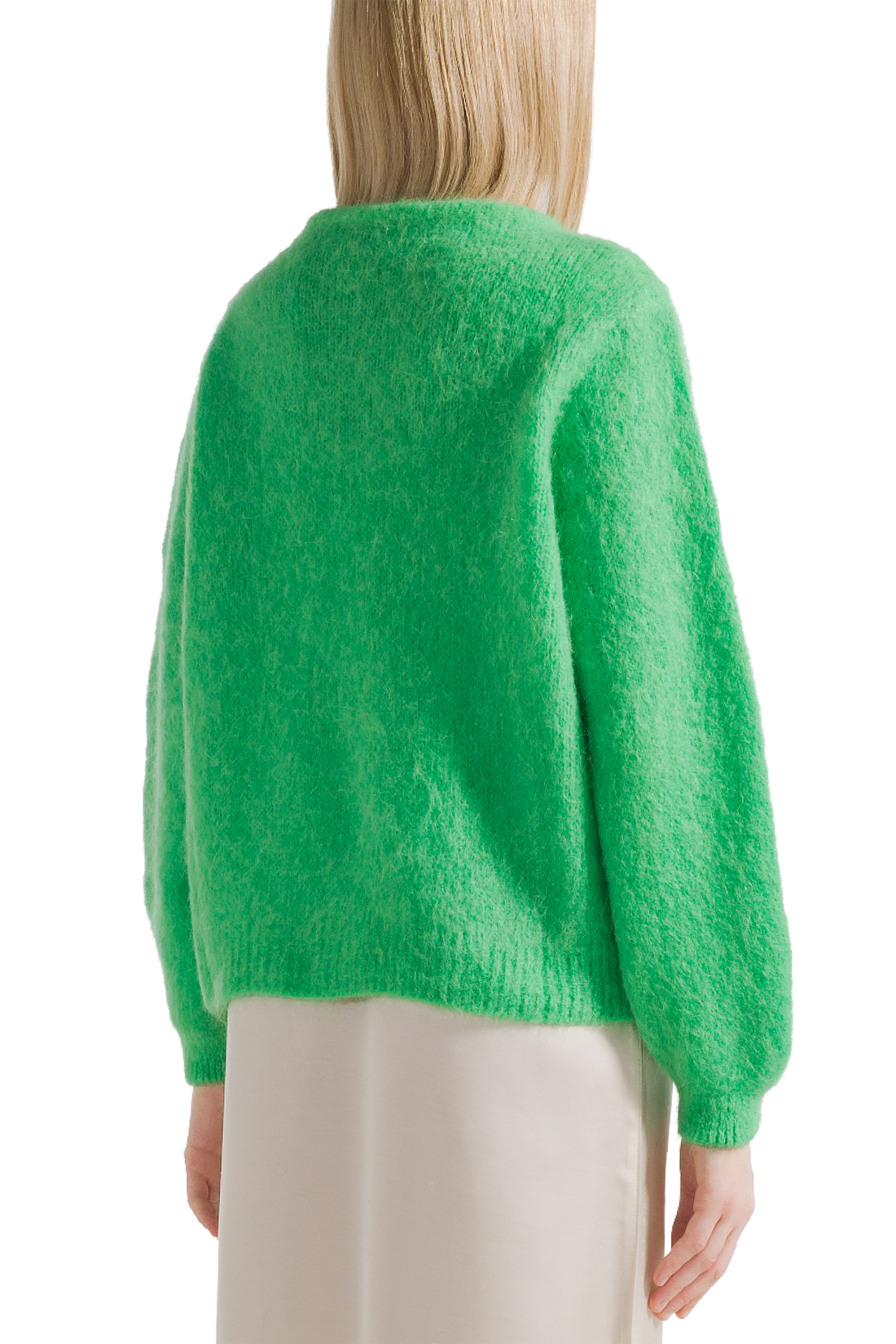 SUSAN ALPACA CARDIGAN - BRIGHT GREEN
