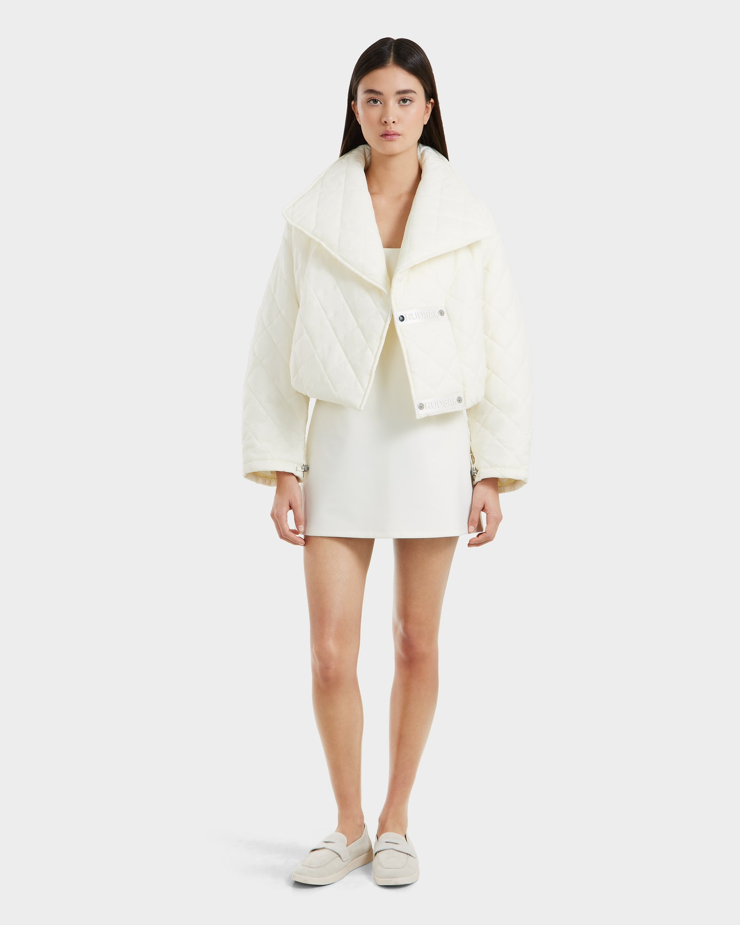 KALEE QUILTED SHORT COAT - VANILLA