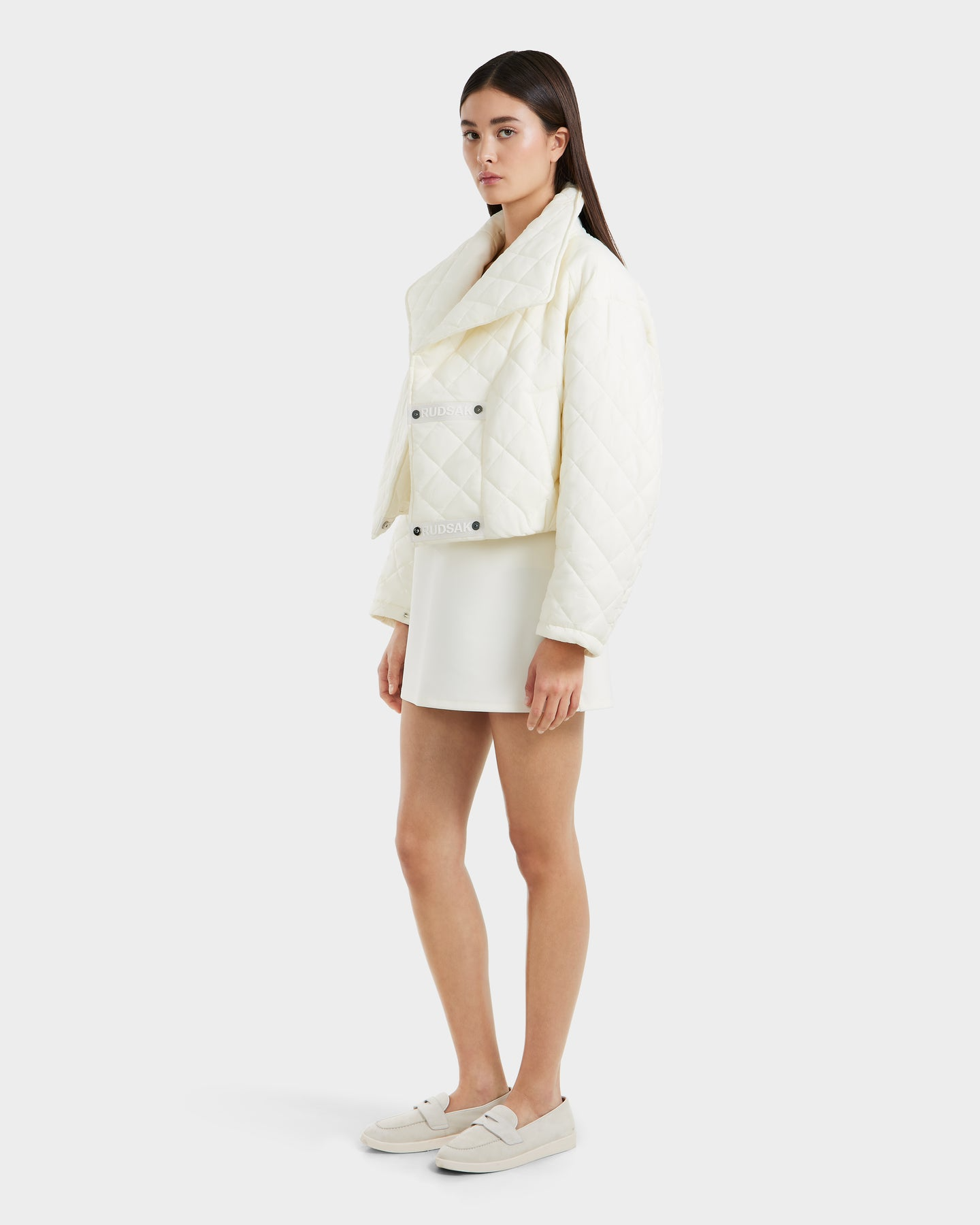 KALEE QUILTED SHORT COAT - VANILLA