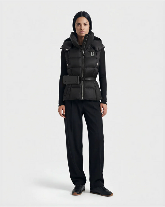 CASSIDY N QUILTED DOWN VEST - ESPRESSO