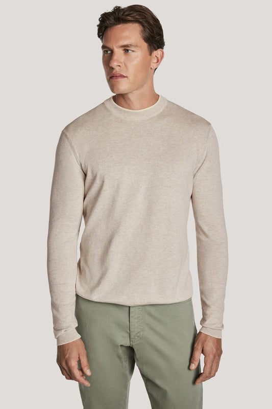 DAN COTTON CREW NECK SWEATER - OYSTER
