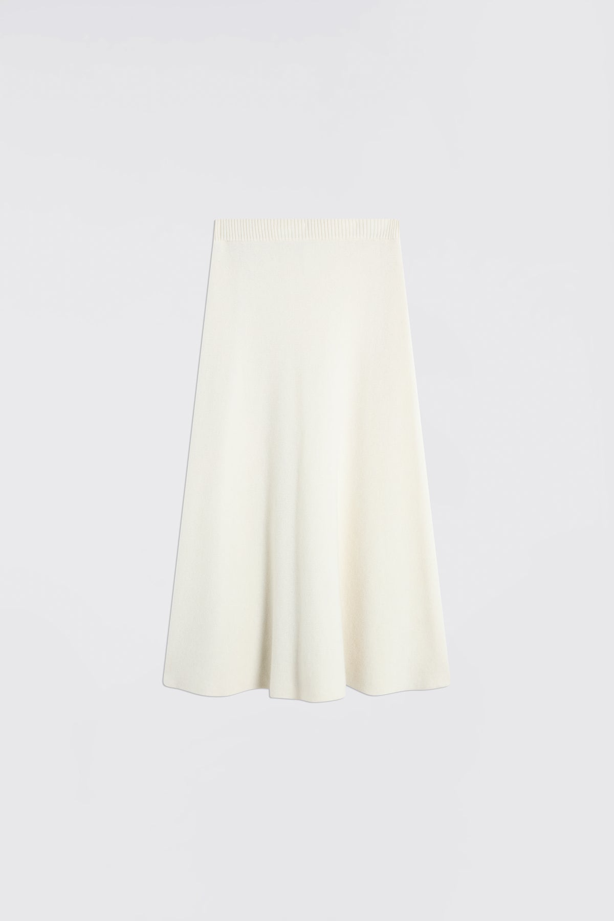 LEANDRA CASHMERE BLEND SKIRT - PUMICE