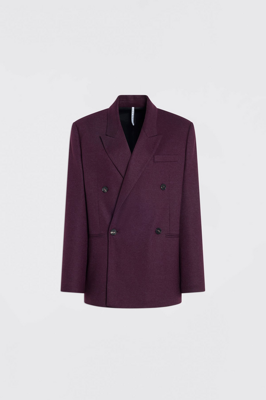 NELSON CASHMERE BLEND BLAZER - GRAPE