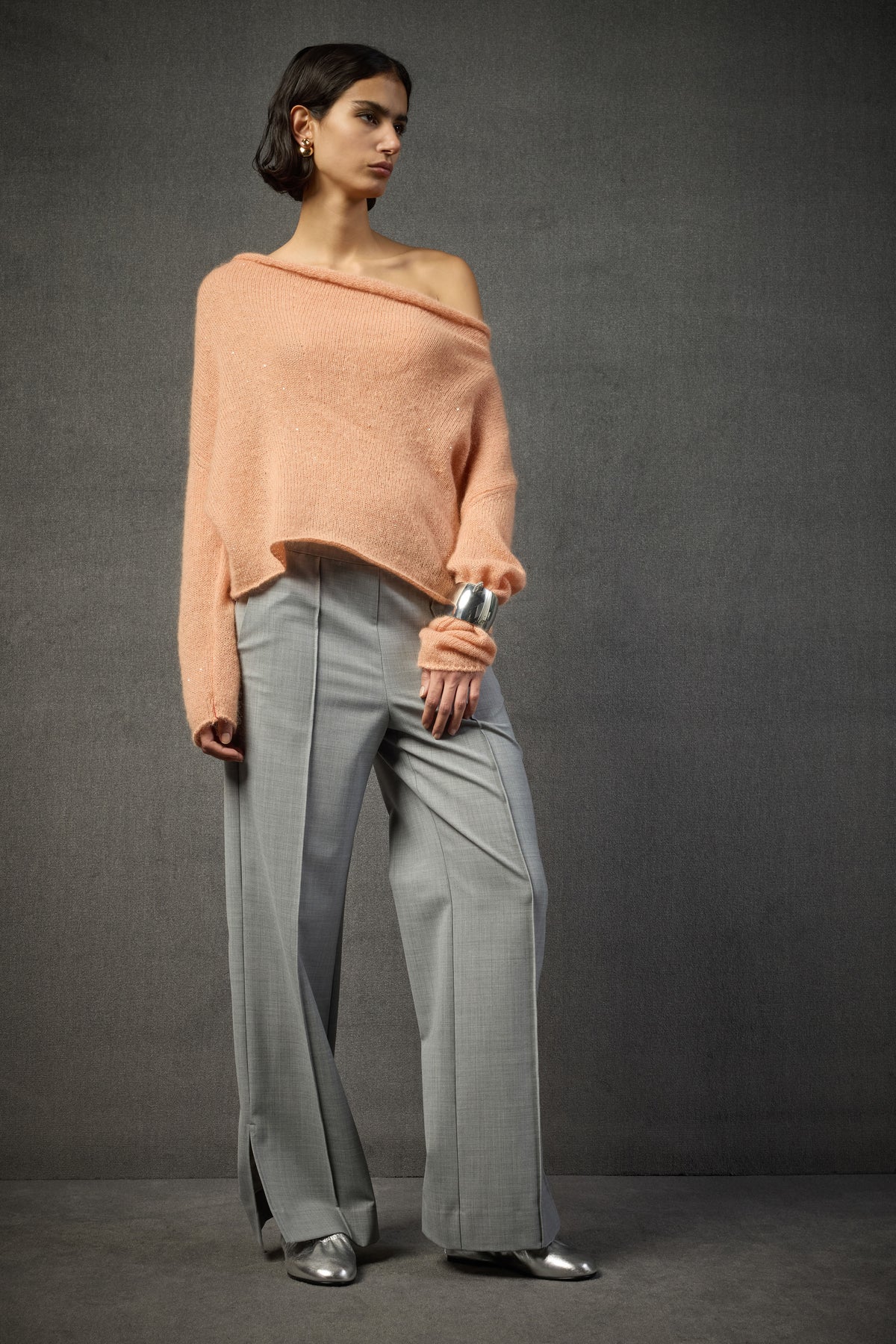 EDDA MOHAIR BLEND SWEATER - MACARON