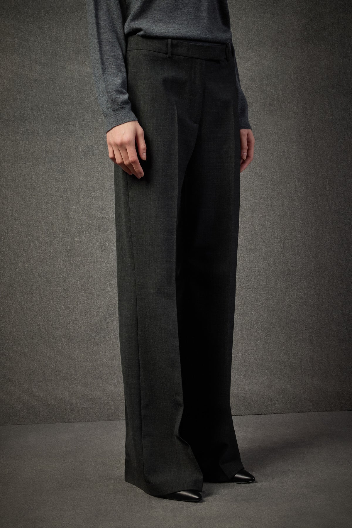 JOE WIDE LEG TROUSER - ANTHRACITE