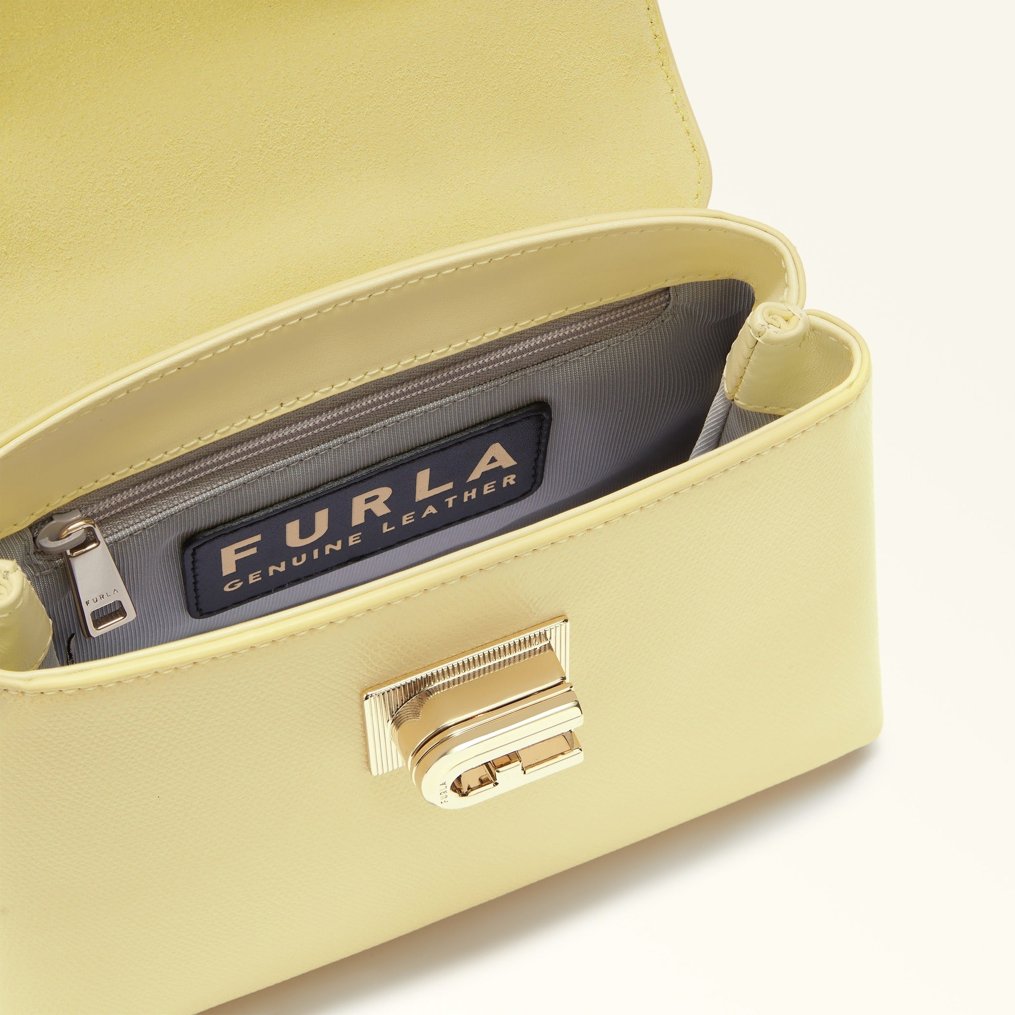 FURLA ツイード ミニハンドバッグ レザー ゴールド金具 2way グリーン フルラ FURLA MARGHERITA MINI TOP HANDLE （グリーン） -靴