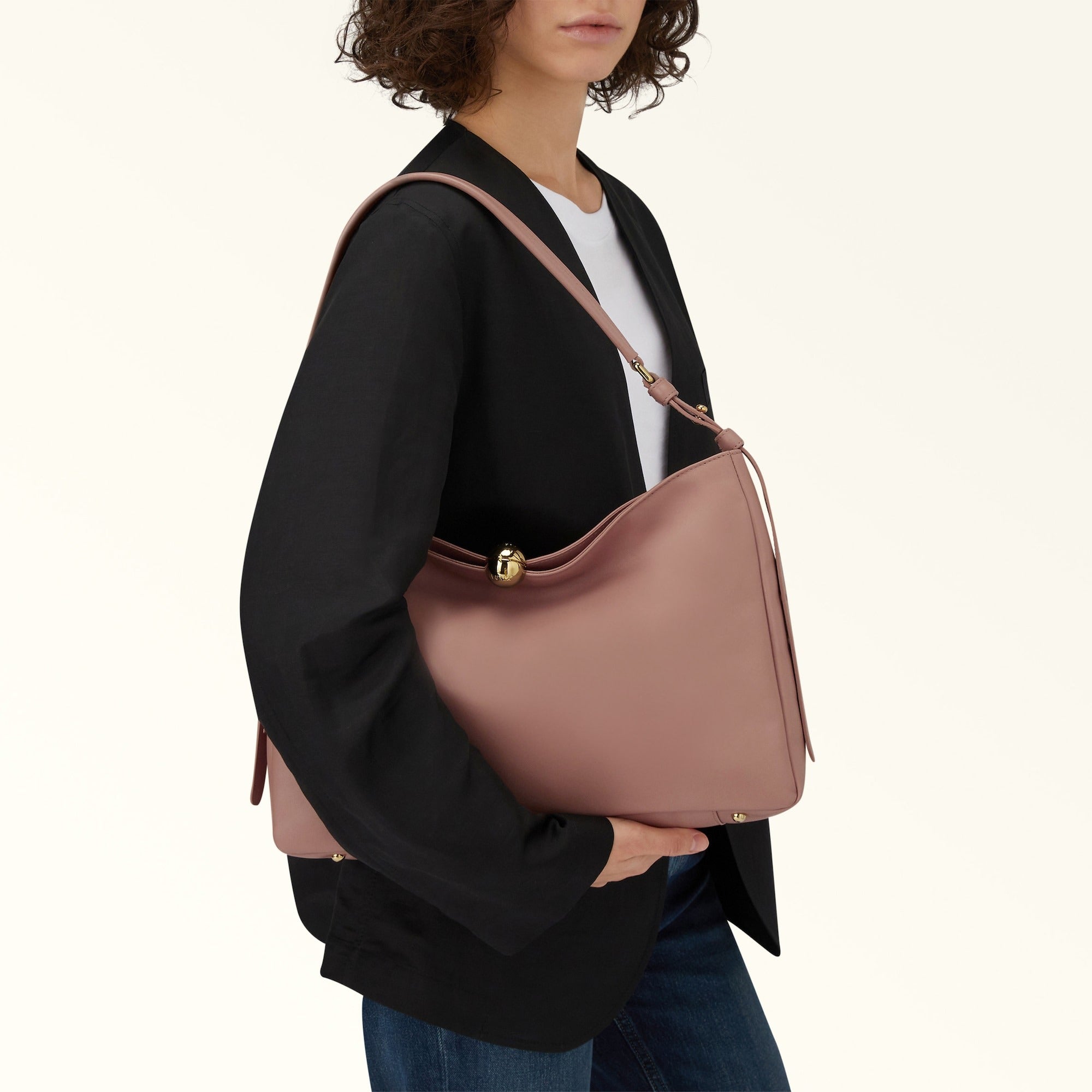 FURLA SFERA LARGE SOFT SHOULDER BAG - TULLE
