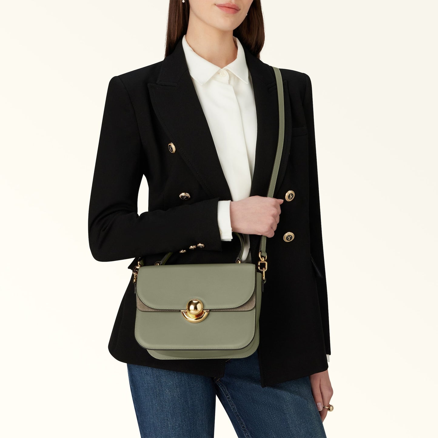 FURLA SFERA TOP HANDLE SMALL BAG - AGAVE