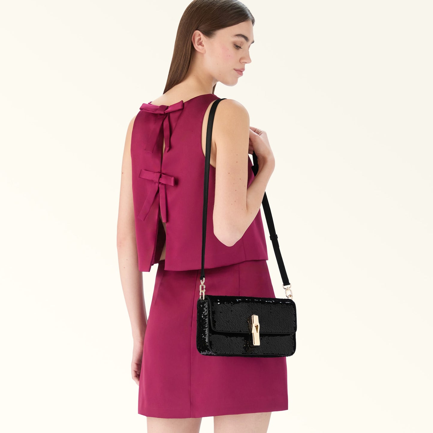FURLA IRIDE SMALL CROSSBODY BAG - BLACK