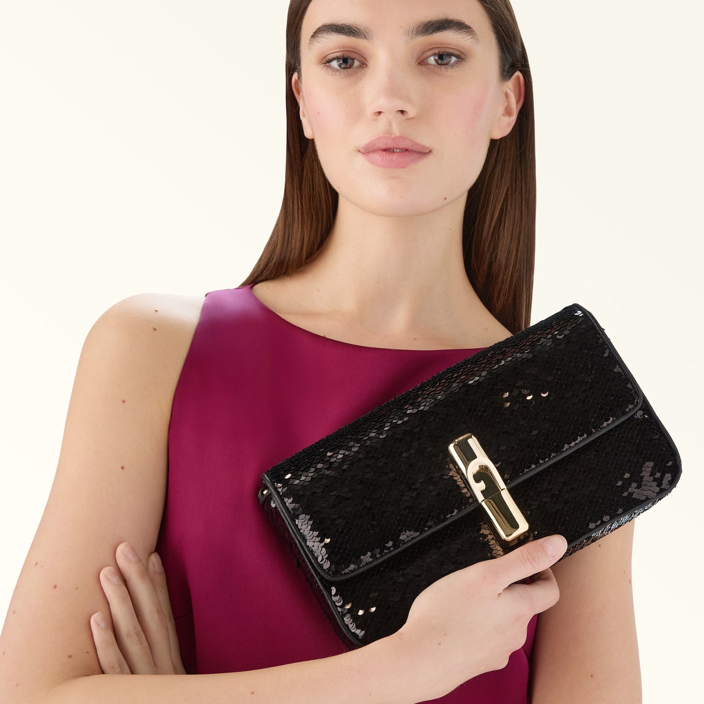 FURLA IRIDE SMALL CROSSBODY BAG - BLACK