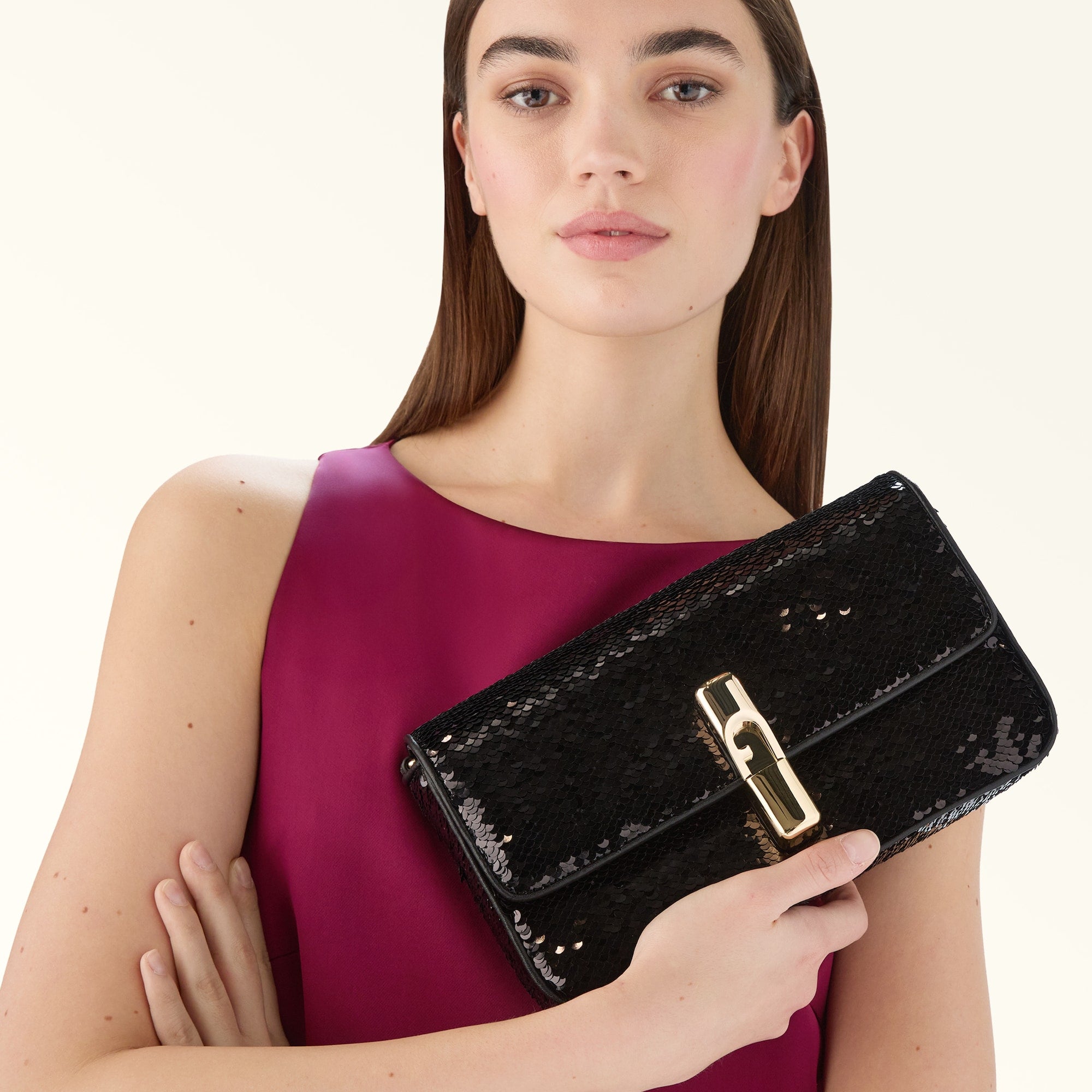 FURLA IRIDE SMALL CROSSBODY BAG - BLACK