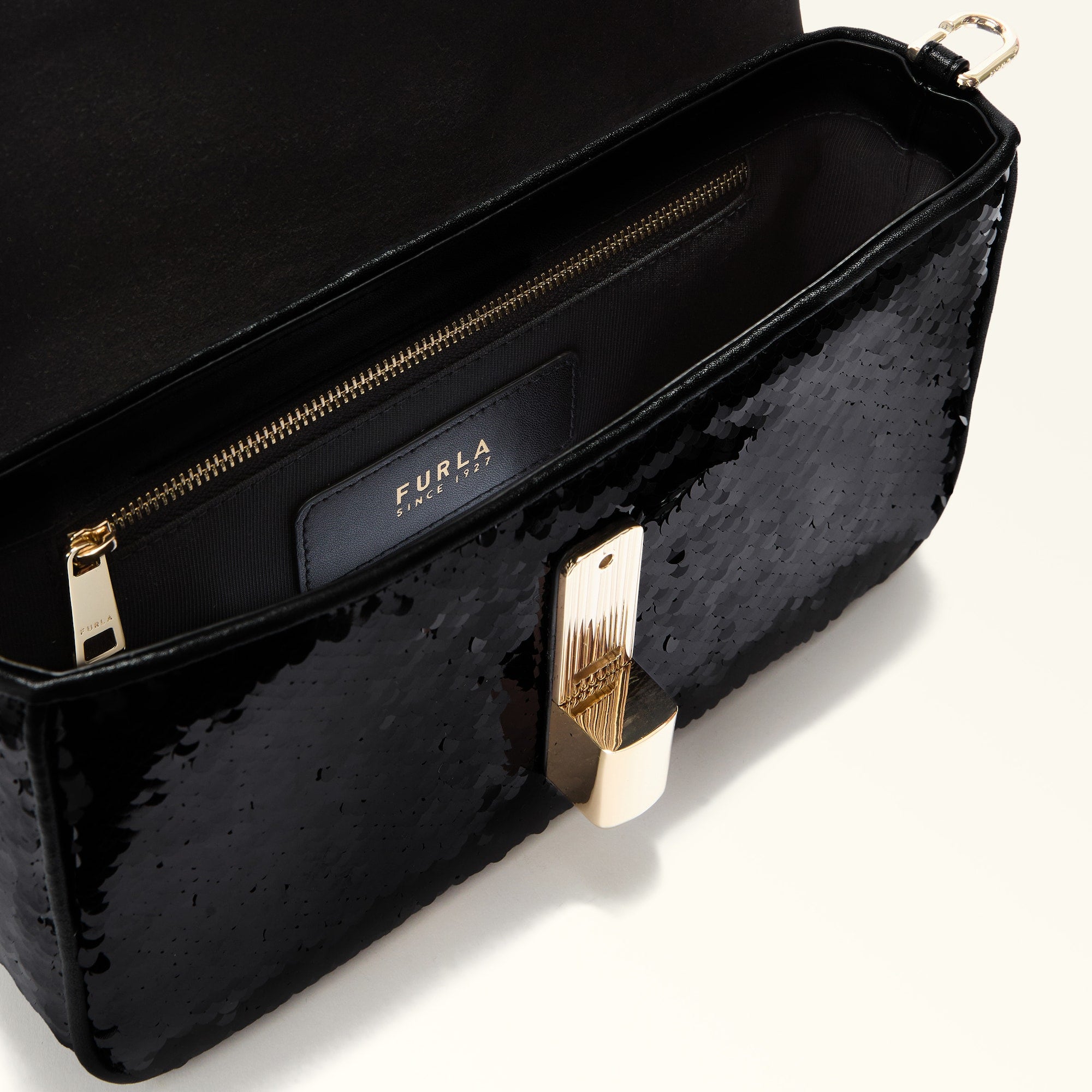 FURLA IRIDE SMALL CROSSBODY BAG - BLACK