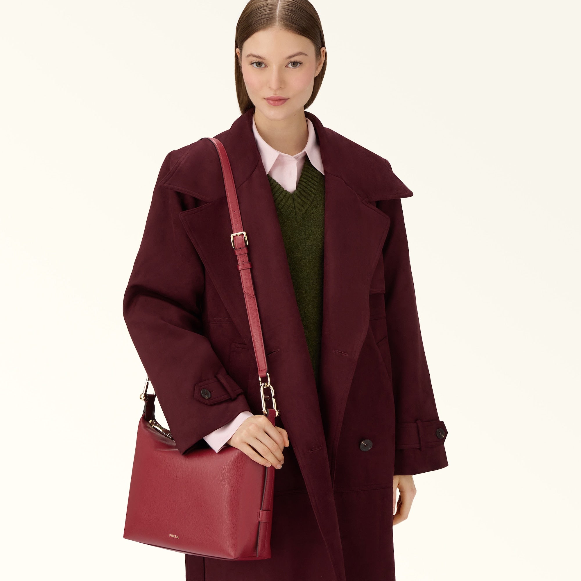 FURLA TONIE SMALL SHOULDER BAG - RED