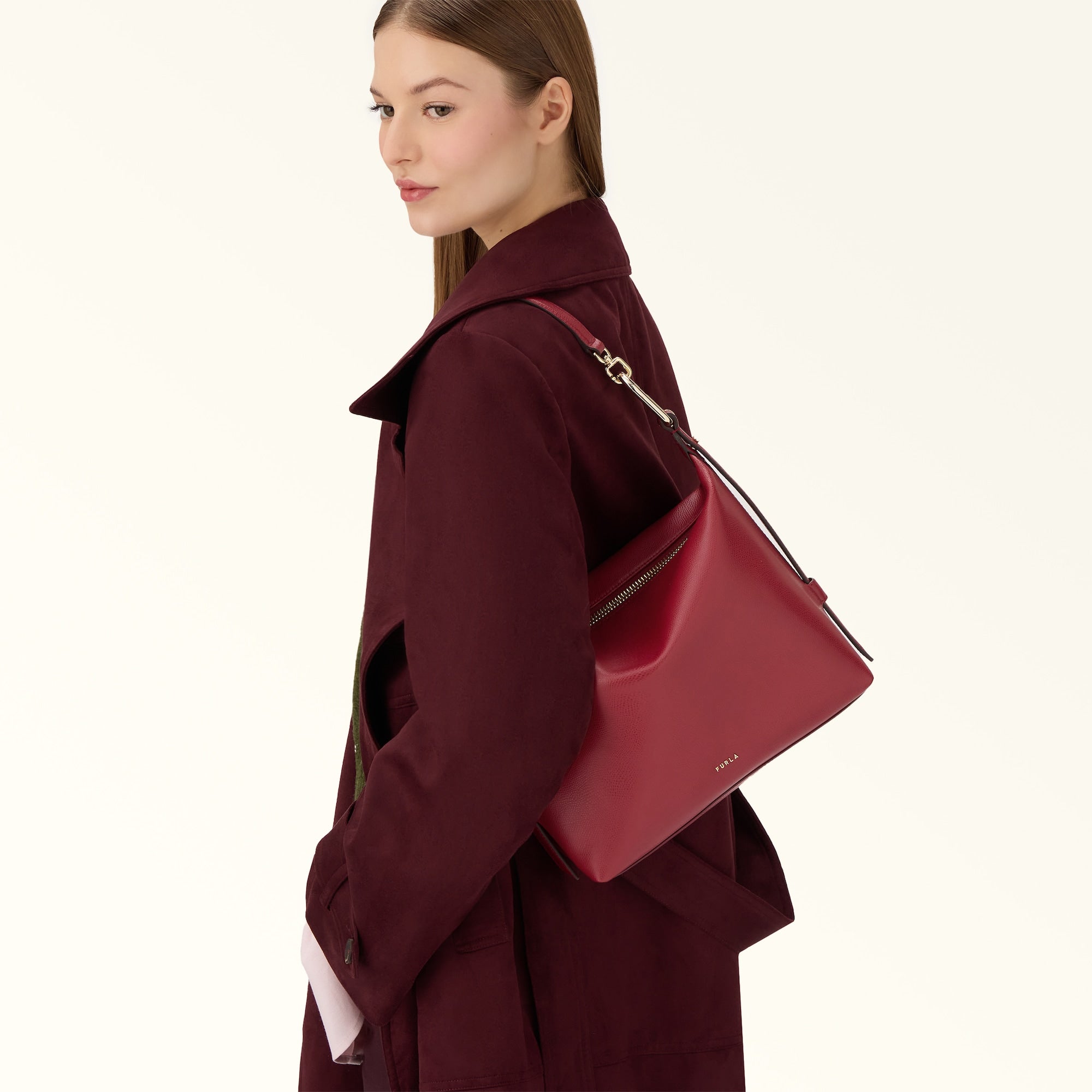 FURLA TONIE SMALL SHOULDER BAG - RED