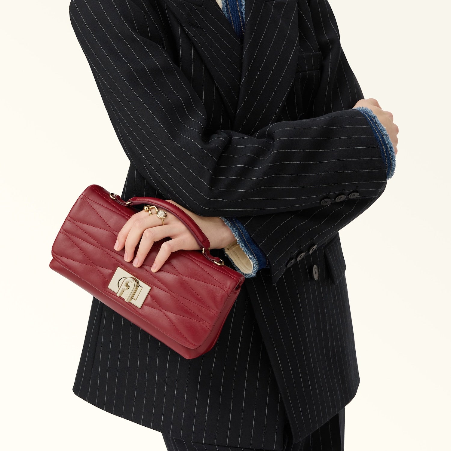 FURLA 1927 MINI QUILTED BAG - CHERRY