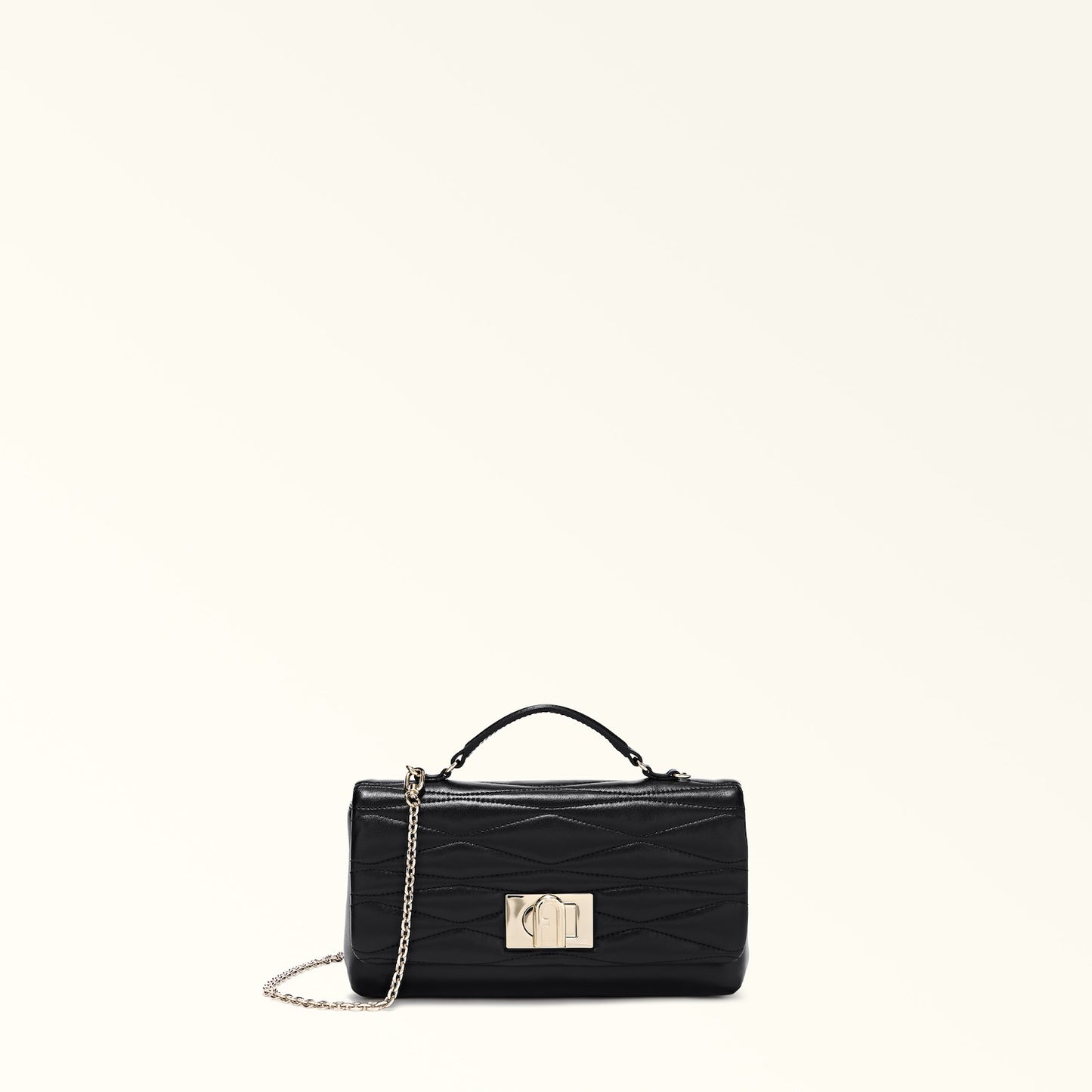 FURLA 1927 MINI QUILTED BAG - BLACK