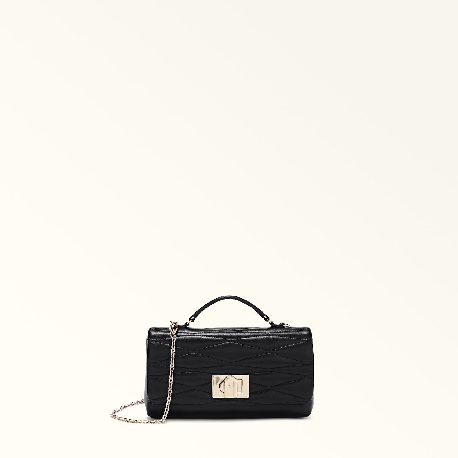 FURLA 1927 MINI QUILTED BAG - BLACK