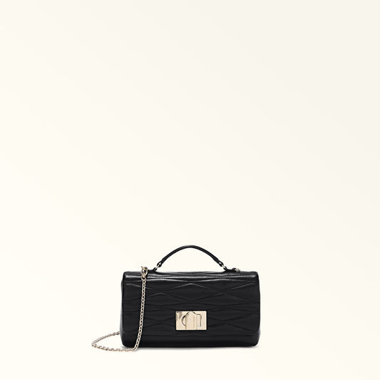 FURLA 1927 MINI QUILTED BAG - BLACK