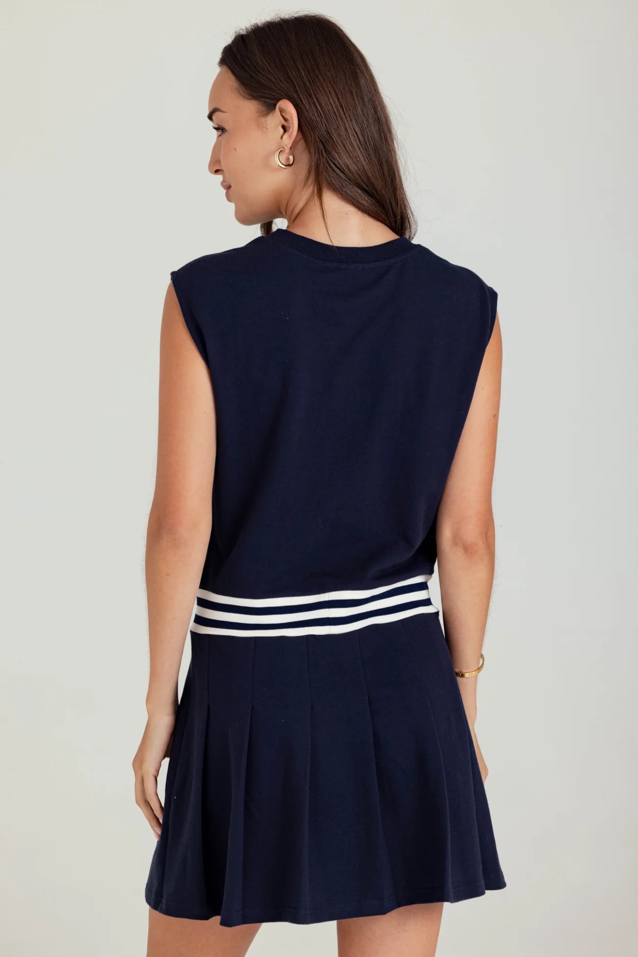 MERRE FRENCH TERRY T-SHIRT DRESS - NAVY