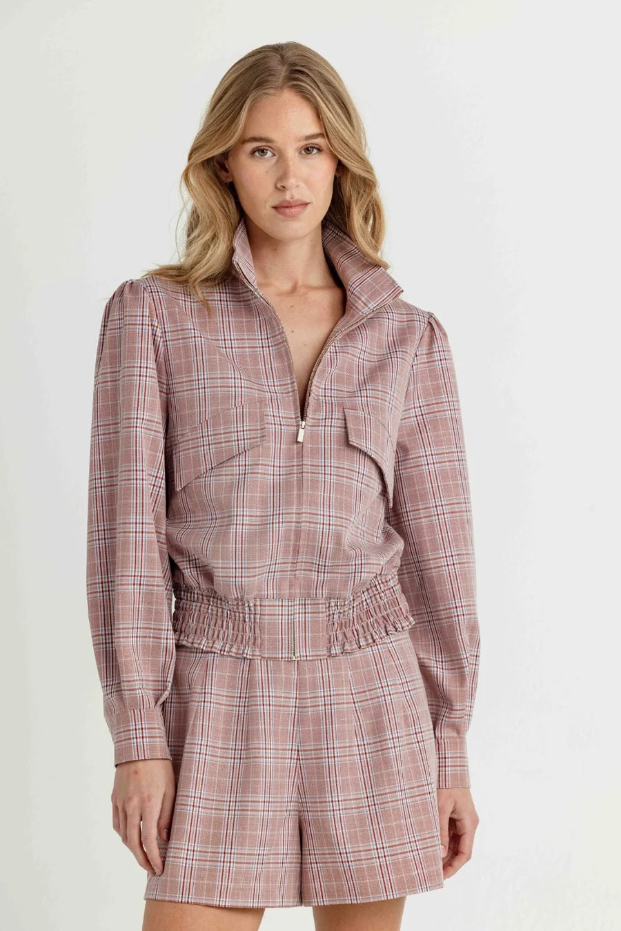 EVER JACKET - FOXGLOVE CHECK
