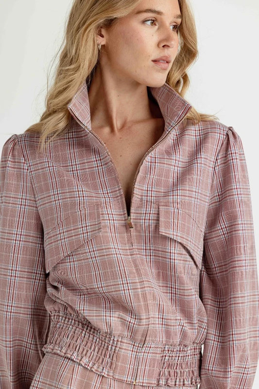 EVER JACKET - FOXGLOVE CHECK