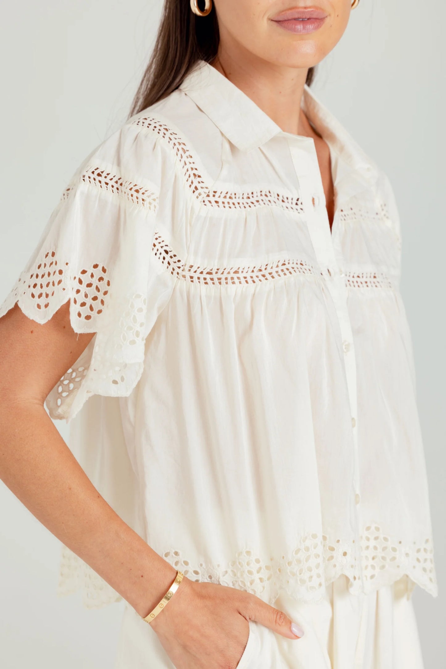 BLUFF COTTON SILK SHIRT - RAINWASH BLUE
