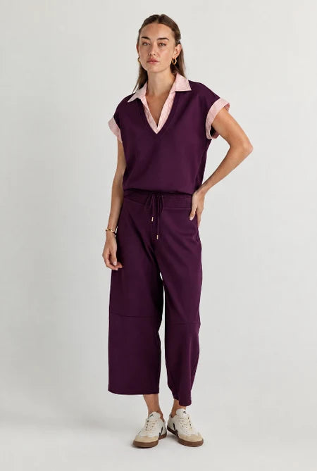 PRESTON DRSWSTRING PANT - PLUM