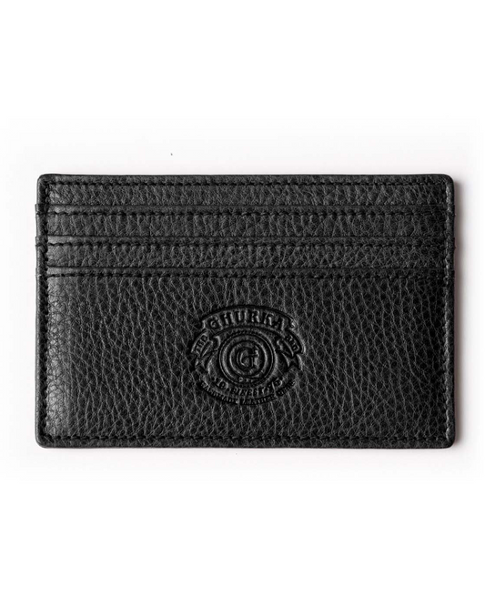 VINTAGE BLACK LEATHER SLIM CREDIT CARD CASE