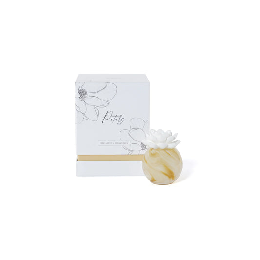 PETALS PORCELAIN DIFFUSER-BERGAMOT & PINK PEPPER