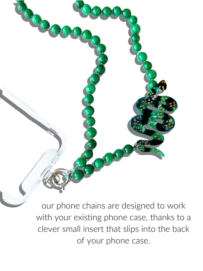 HAND PAINTED DAISY GEMSTONE CROSSBODY PHONE CHAIN