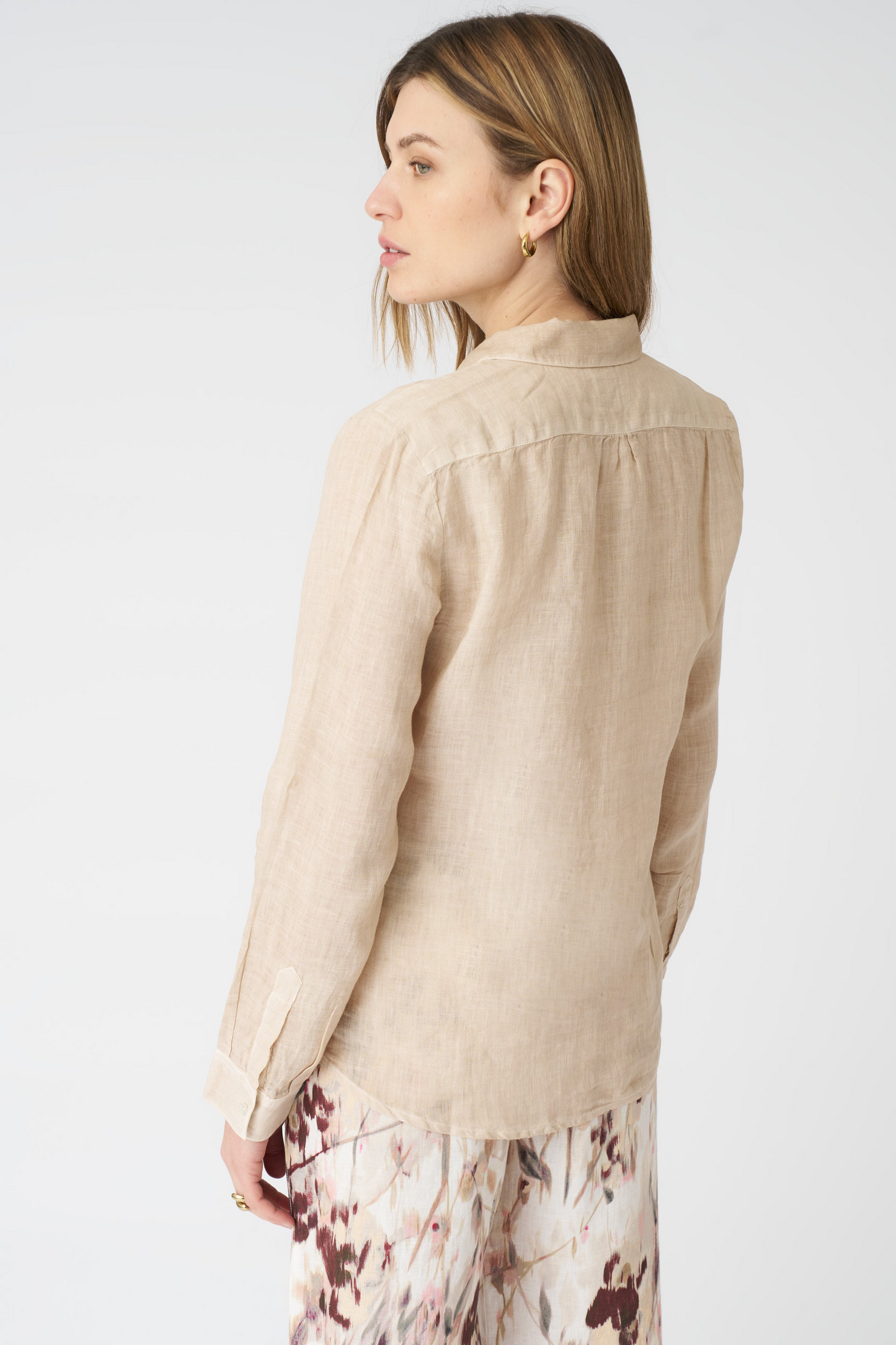 SOLID LINEN T-SHIRT - SOFT FADE BEIGE