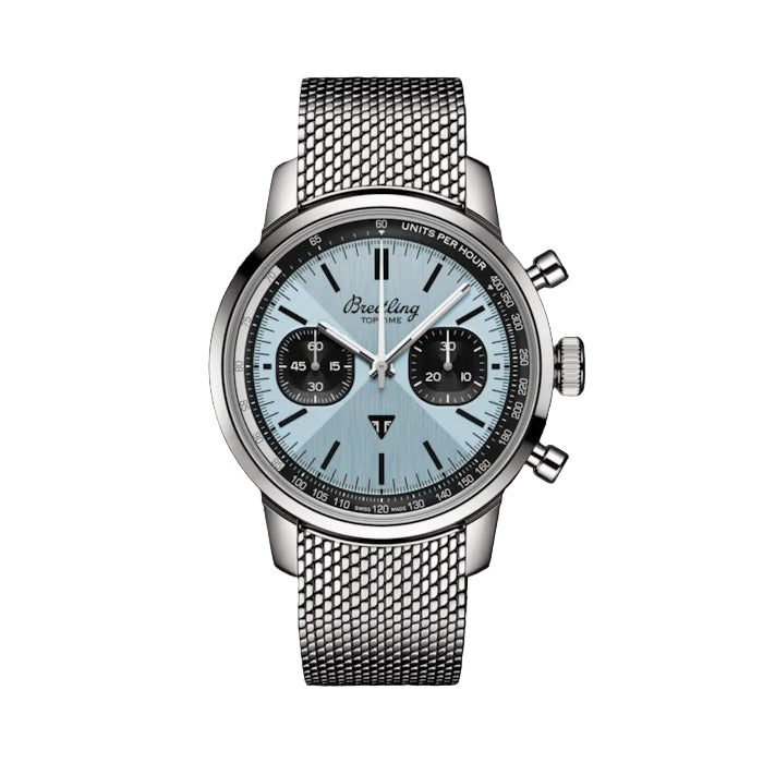TOP TIME B01 TRIUMPH 41 STAINLESS STEEL WATCH WITH ICE BLUE FACE