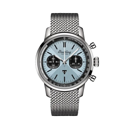 TOP TIME B01 TRIUMPH 41 STAINLESS STEEL WATCH WITH ICE BLUE FACE